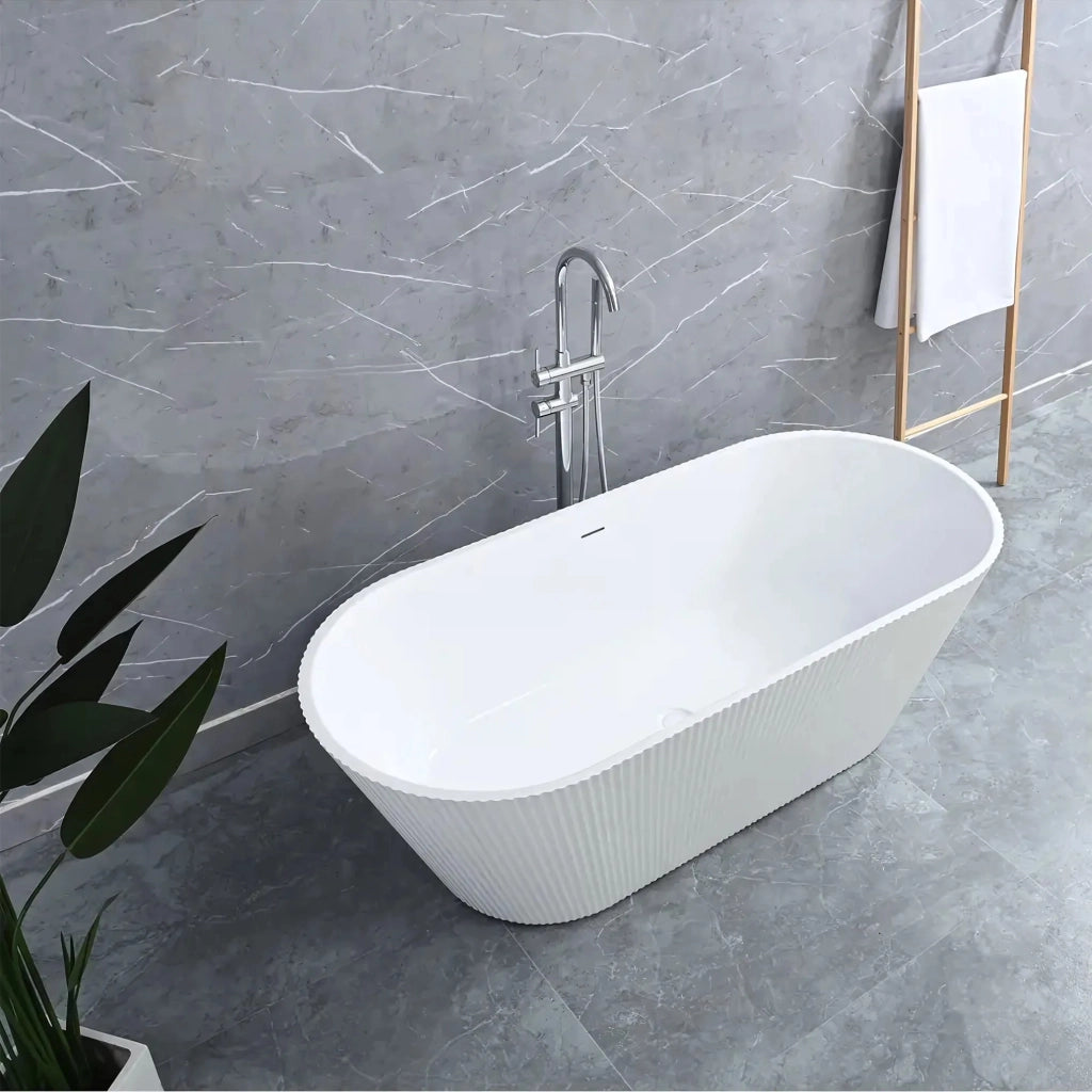 Vasca Da Bagno Freestanding In Acrilico Ofelia 170 Copritappo nero