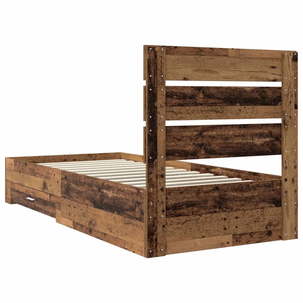 Struttura del letto-Giroletto Legno vecchio 90 x 190 cm Legno multistrato 722580