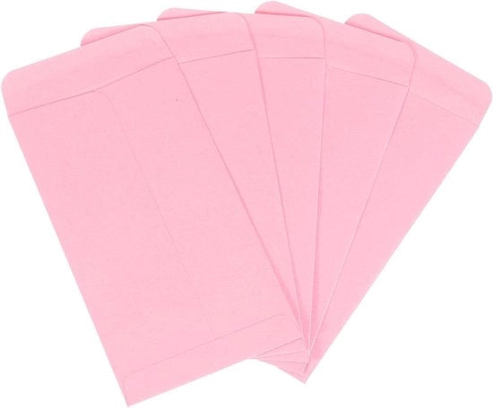 Inviti in busta 50 pezzi 8,9 x 16,5 cm - adesivi - cartoline di auguri - matrimoni - feste - rosa