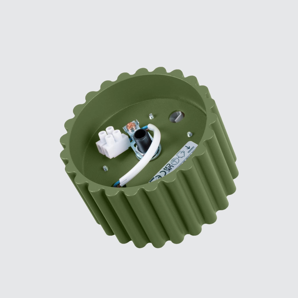 Lampada da soffitto AURA 1 verde oliva Gx53