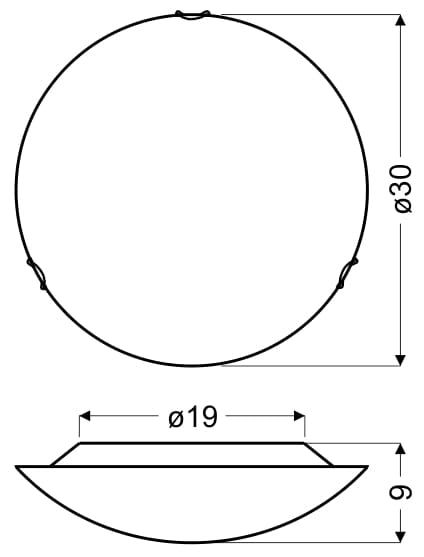 Plafoniera Candellux Circle rotonda vetro cromo 30cm E27