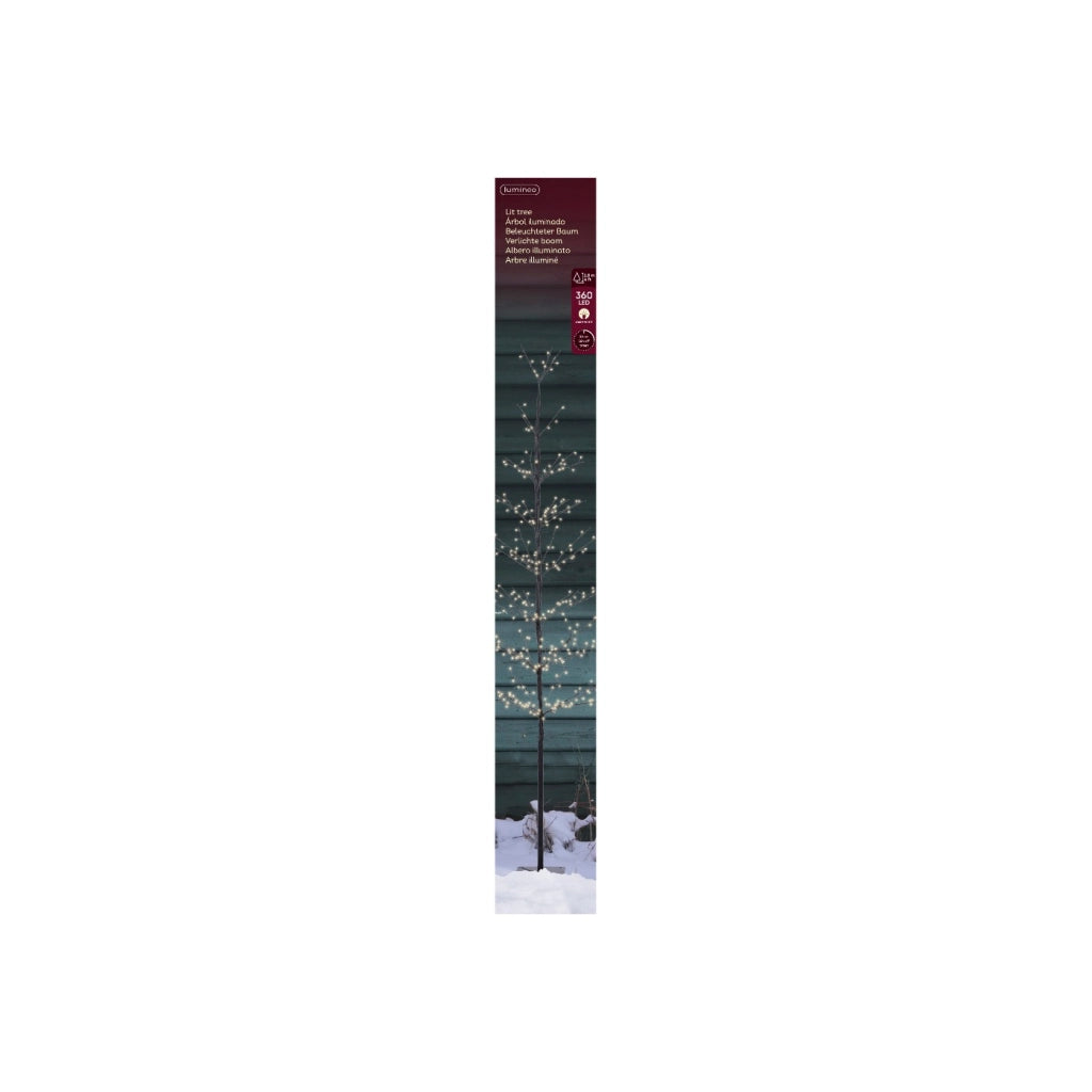 Albero Met. Nero bianco caldo d75x180cm OUT