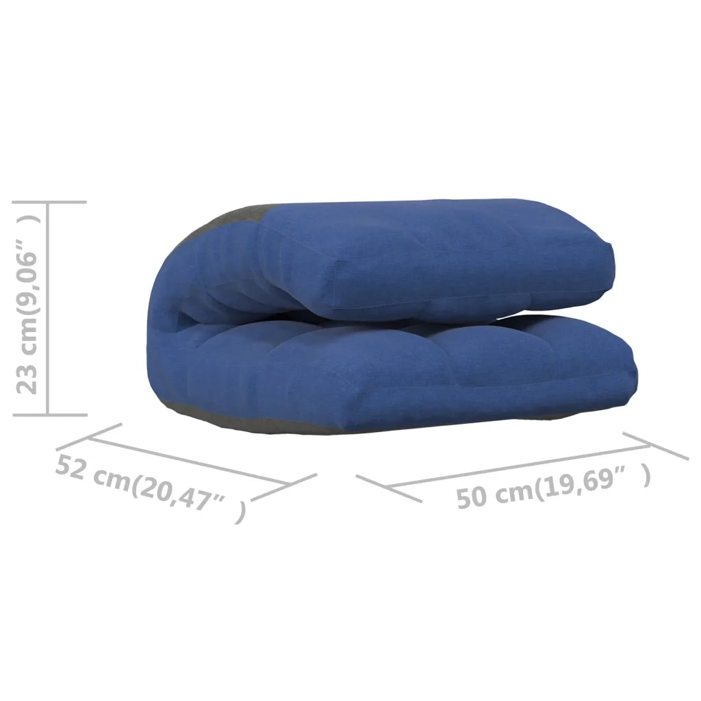 Sedia a Sdraio da Terra Pieghevole Blu in Tessuto 336588