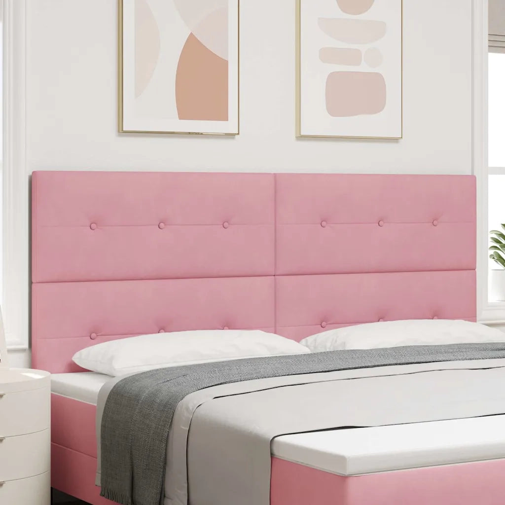 Testiera | Testata LED con strisce LED Rosa 200 cm Velluto
