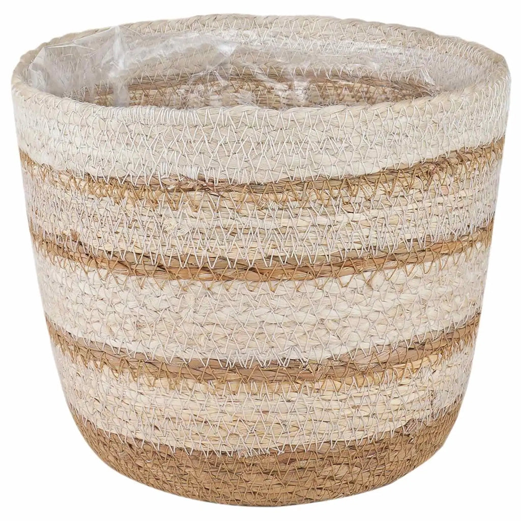 Cesti per piante in erba marina 3 pz Naturale, Bianco e Beige CFW2767923