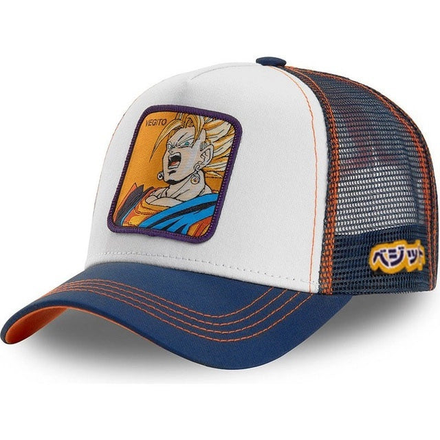 Cappellino da baseball multicolore di Vegeta di Dragon Ball.