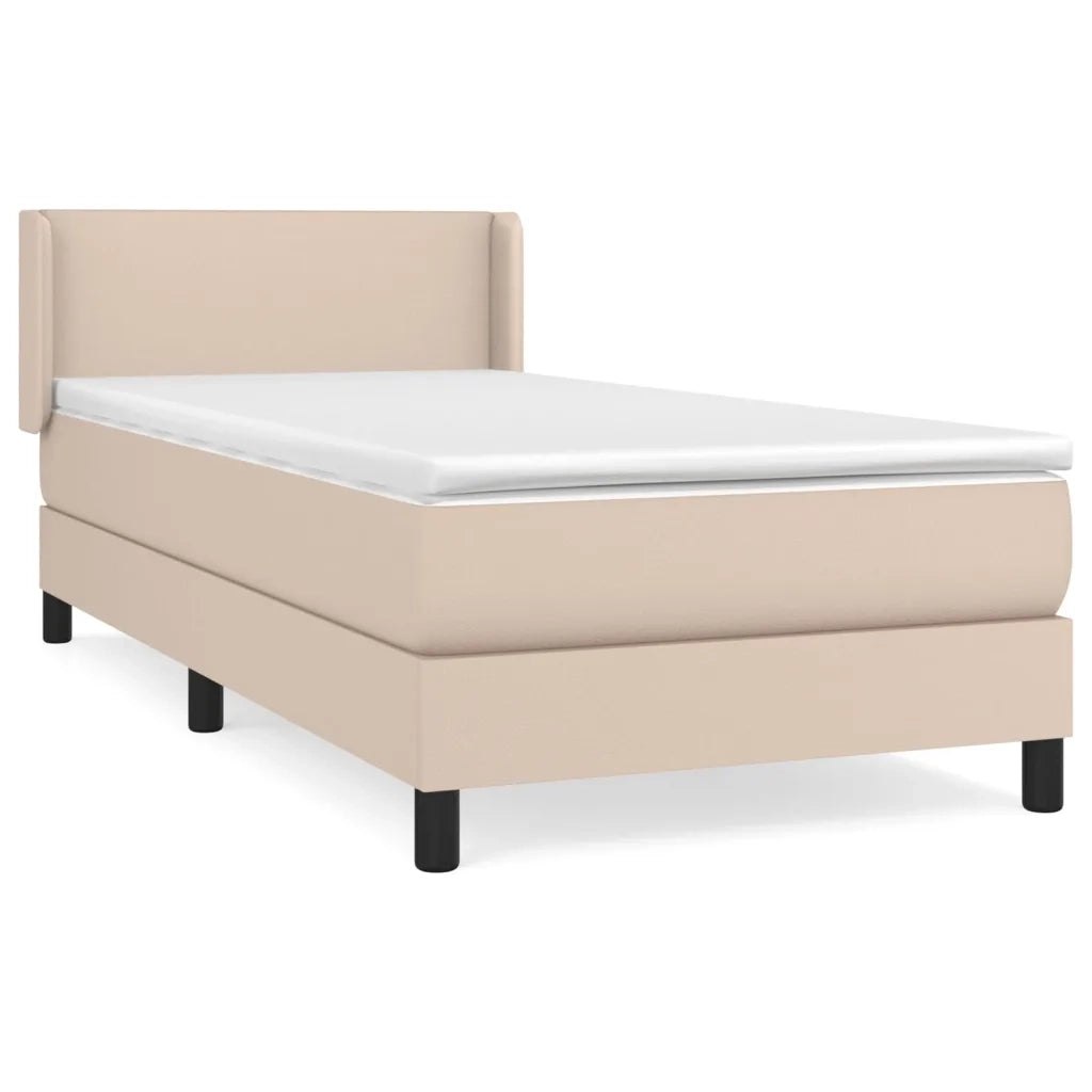 Giroletto a Molle con Materasso Cappuccino 100x200cm Similpelle 3130648