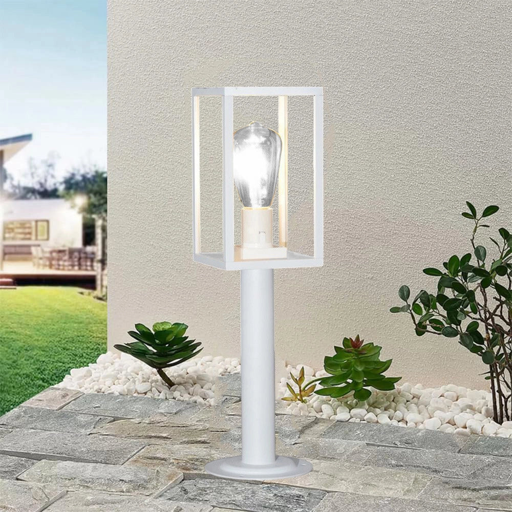 Trade Shop - Lampione Da Giardino 48cm Lampioncino Da Terra Per Vialetti Attacco E27 Ip44 518pa-h480 - Bianco