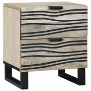 Set di 2 Comodini | Armadio da Notte | Mobiletto da notte Bianco 40 x 33 x 46 cm