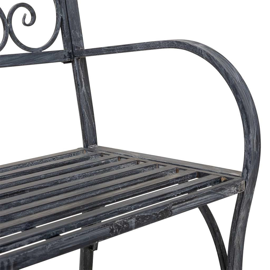 Sgabello in metallo grigio 123x53x91h