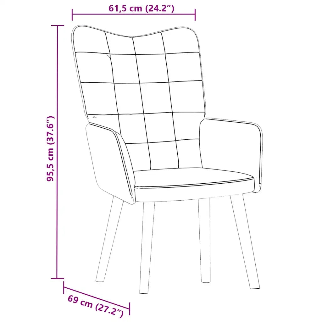 Sedia Relax Grigio Chiaro in Velluto 4016810