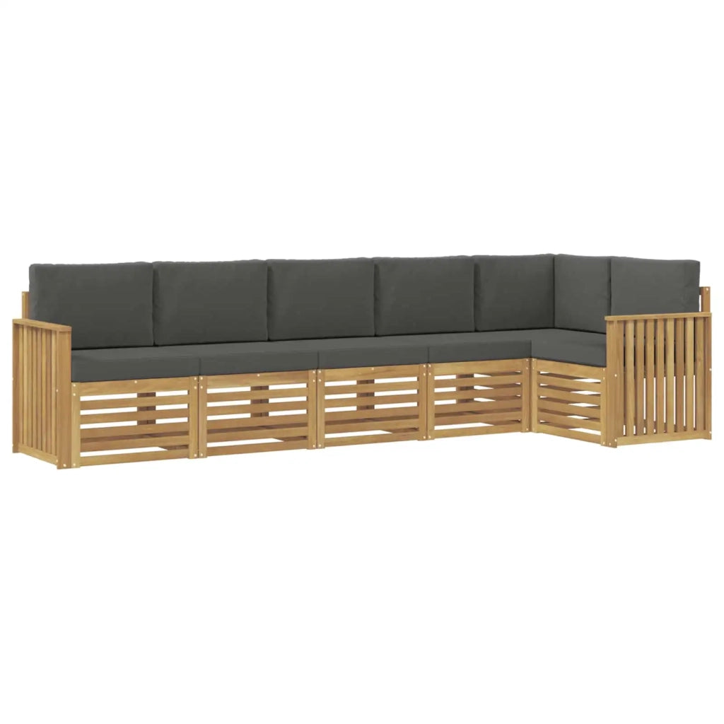 Set di divani da esterno 6 pcs Bianco e Antracite 3391912
