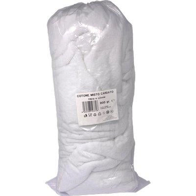 COTONE IDROFILO - MISTO FIBRA COTONE CARDATO BIANCO GR 800- 2 pezzi