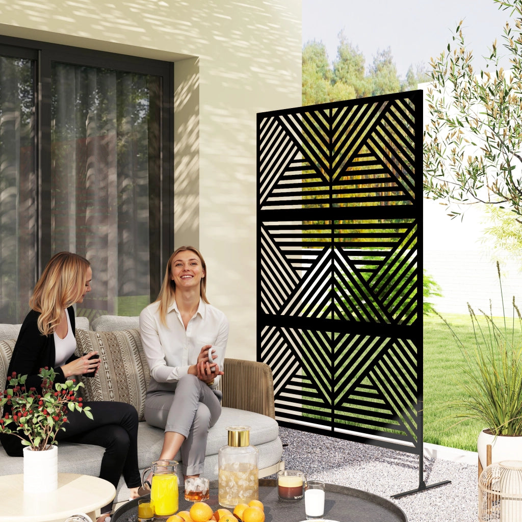 Traliccio Separ¨¦ Divisorio da Giardino ¨C Minimal ¨C 122x45x198 cm, Nero