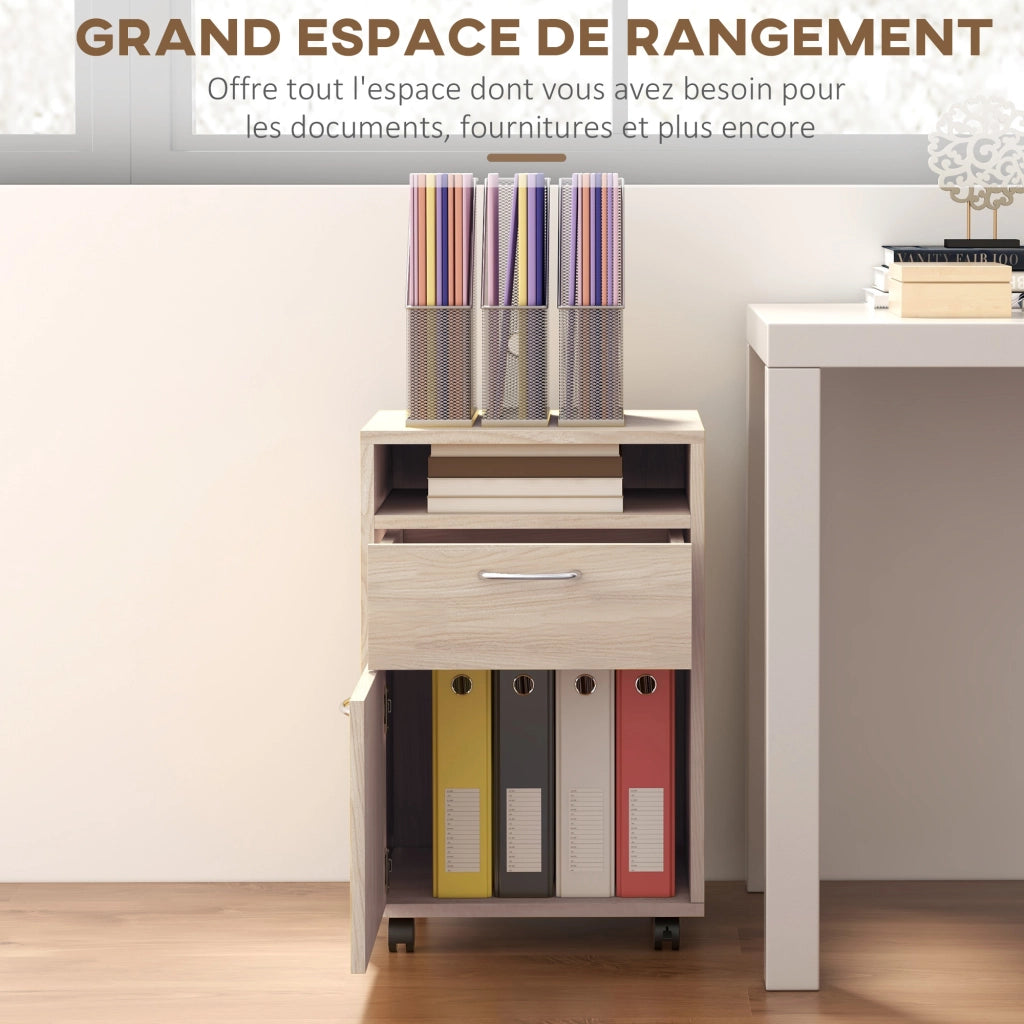 Scrivania con cassetto e scaffale ¨C Minimal ¨C Rovere 40x35x60 cm