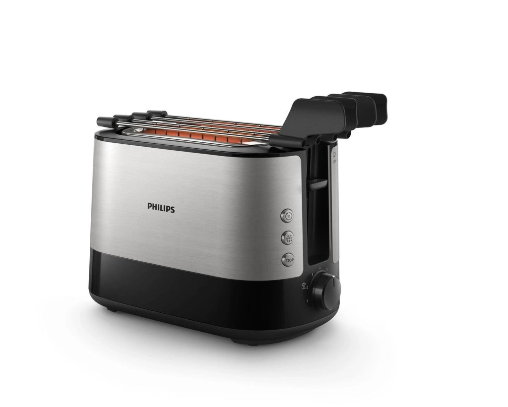 Philips HD2639-90 Viva Collection Tostapane 2 Slot 7 Livelli Tostatura Pinze Sandwich Vassoio Raccoglibriciole colore Bianco