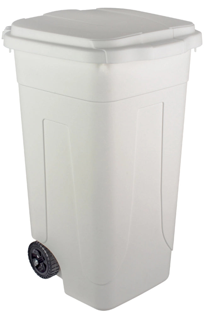 PATTUMIERA  80 L C/RUOTE BIANCO- 1,0 pz