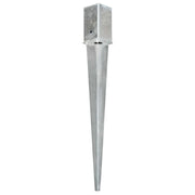 Picchetti di Terra 6 pz Argento 8x8x76 cm in Acciaio Zincato 145408