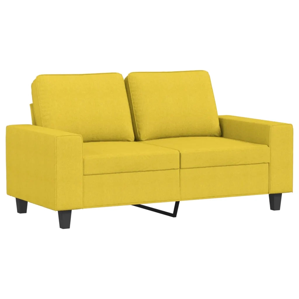Divano a 2 Posti-Sofa 2 Posti Giallo Chiaro 120 cm in Tessuto 830932