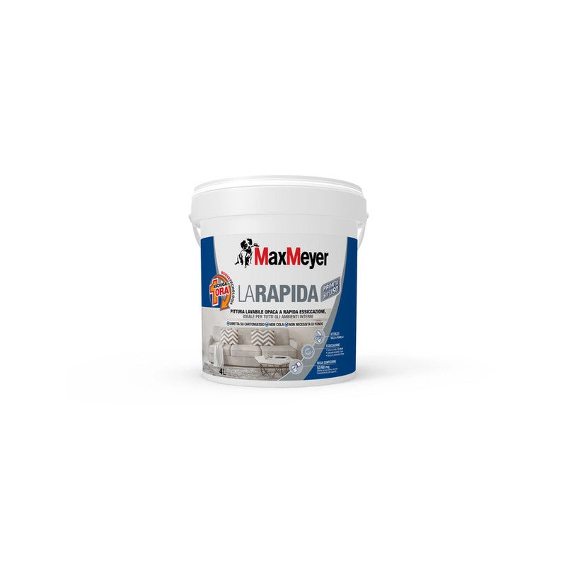 IDROPITTURA MAX LAVABILE LA RAPIDA  4 L BIANCO OPACO