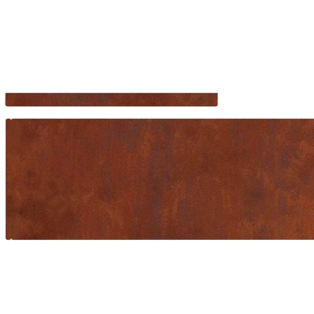 Bordura per Prato 4 pcs Ruggine 450 x 0,05 x 20 cm 868033