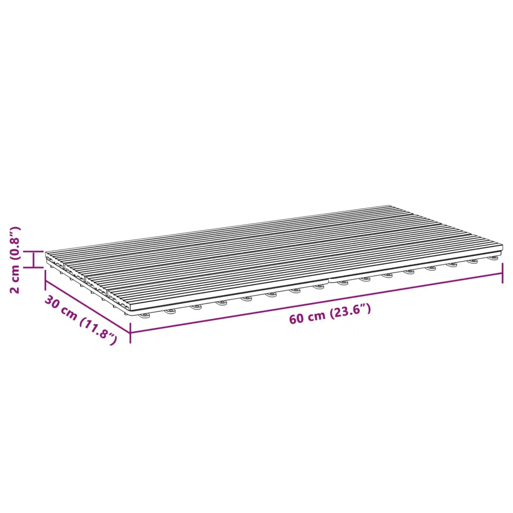 Piastrella per Decking 6 pz Marrone 60 x 30 cm WPC CFW8845216