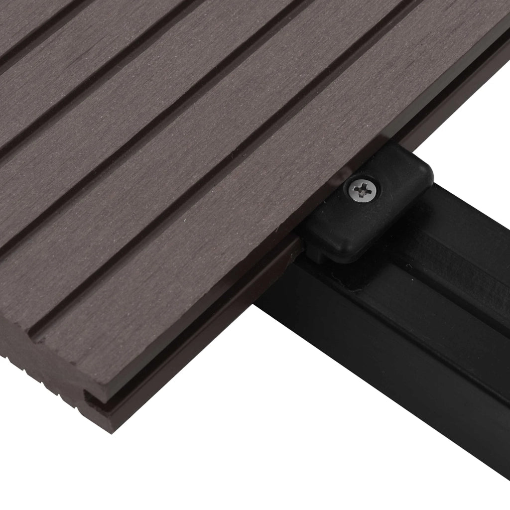 Pavimento da Deck 6 pcs Marrone Scuro WPC 42046650