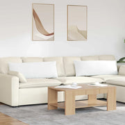 Cuscini da Divano 2 pz-Set di 2 Cuscini per Sofa Bianco 120 x 40 cm Tessuto