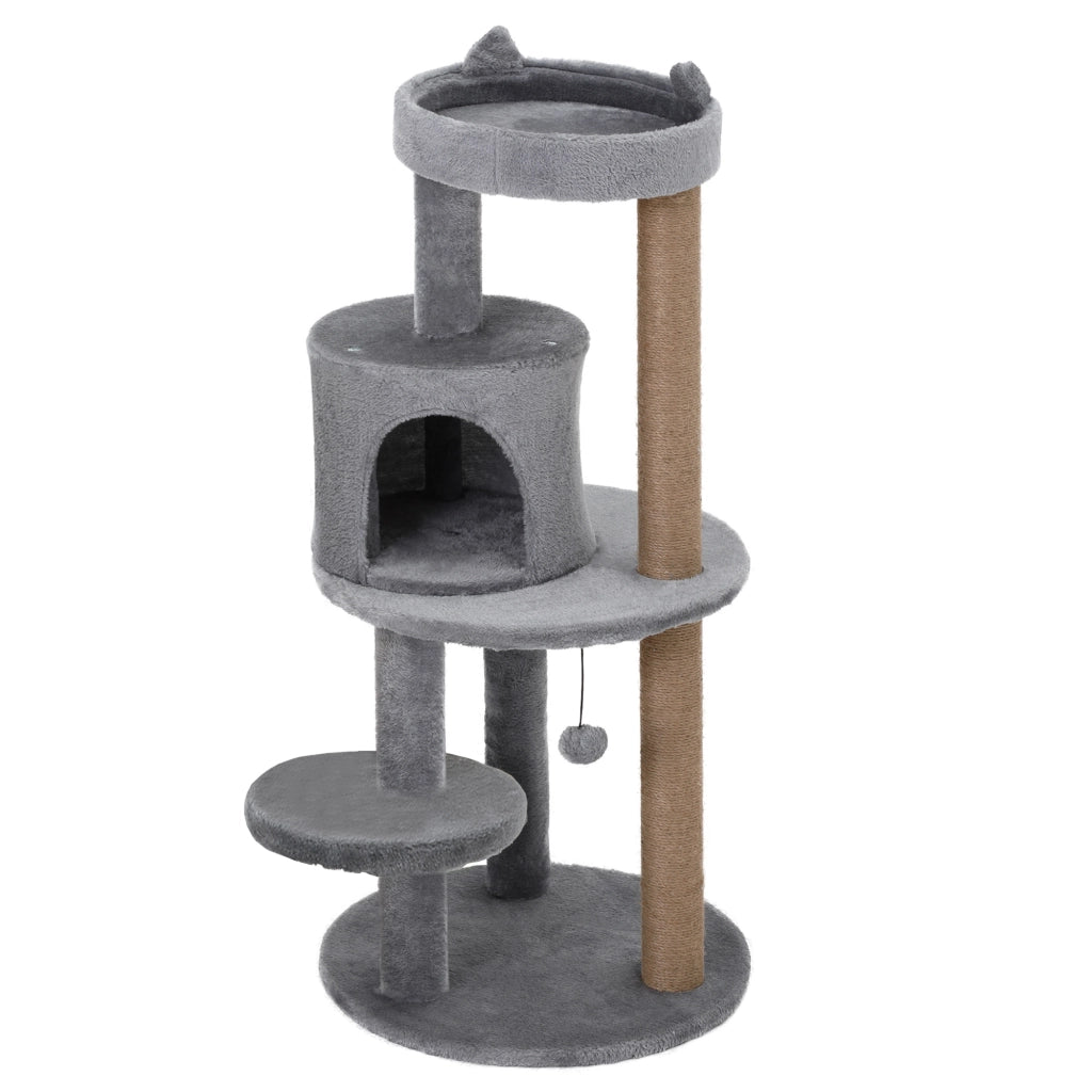 Albero per gatti con piattaforme e tiragraffi ¨C Minimal ¨C Grigio ?48x104 cm