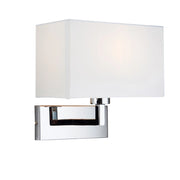 Applique PICCOLO cromata con paralume bianco E27 10W