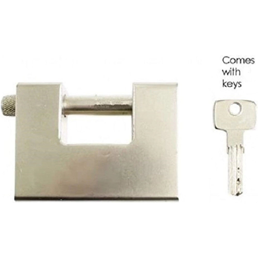 Trade Shop - Lucchetto Di Sicurezza Resistente Antiscasso Blindato In Acciaio -