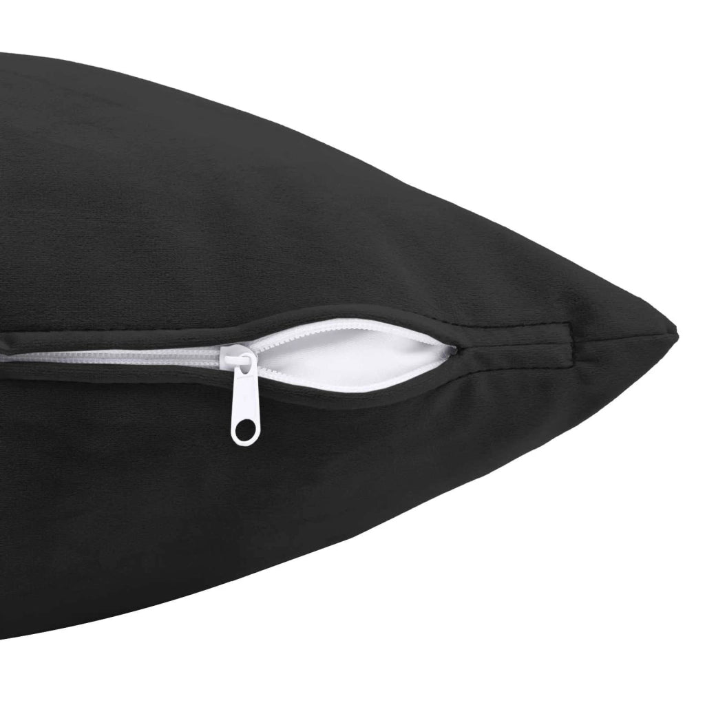 Federa 2 pcs HEERLEN Nero 40 x 80 cm Velluto 909826