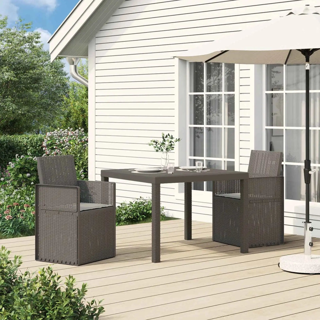 Sedie da pranzo da giardino 2 pcs Grigio Chiaro PP 8000009