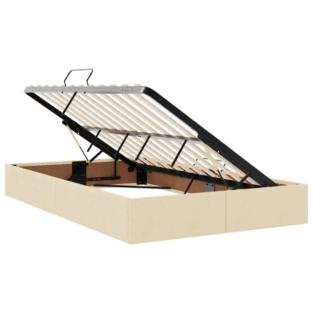 Letto con contenitore LED e materasso Crema 120 x 190 cm 3459934