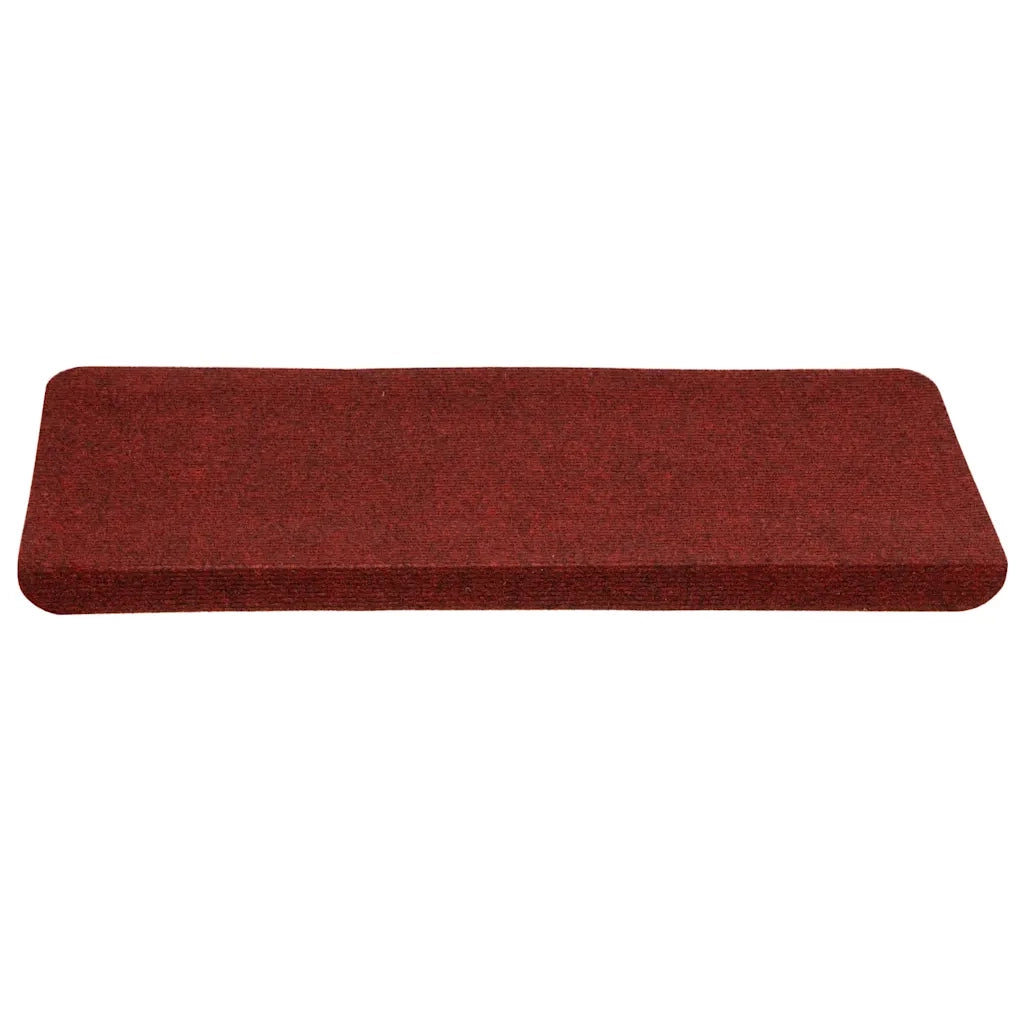 Tappetini Autoadesivi per Scale 15 pz | Gradini per Scale 65x24,5x3,5 cm Rosso