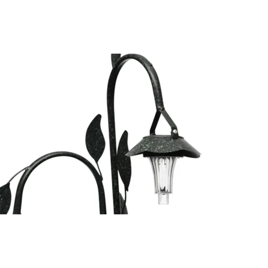 Fioriere partavasi supporto in ferro battuto e lampade LED s cod mxl 51755