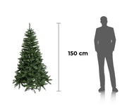 PRAGA ALBERO DI NATALE VERDE CON 400 RAMI DA 150 CM