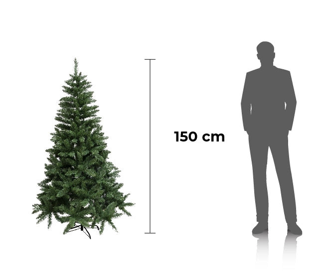 PRAGA ALBERO DI NATALE VERDE CON 400 RAMI DA 150 CM