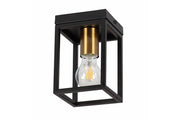 Plafoniera industriale nera ottone Cage Reality E27 40W