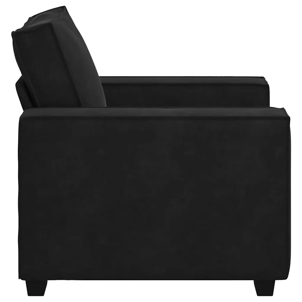 Divano Sedia Nero 100x78x84 cm Velluto 4105005