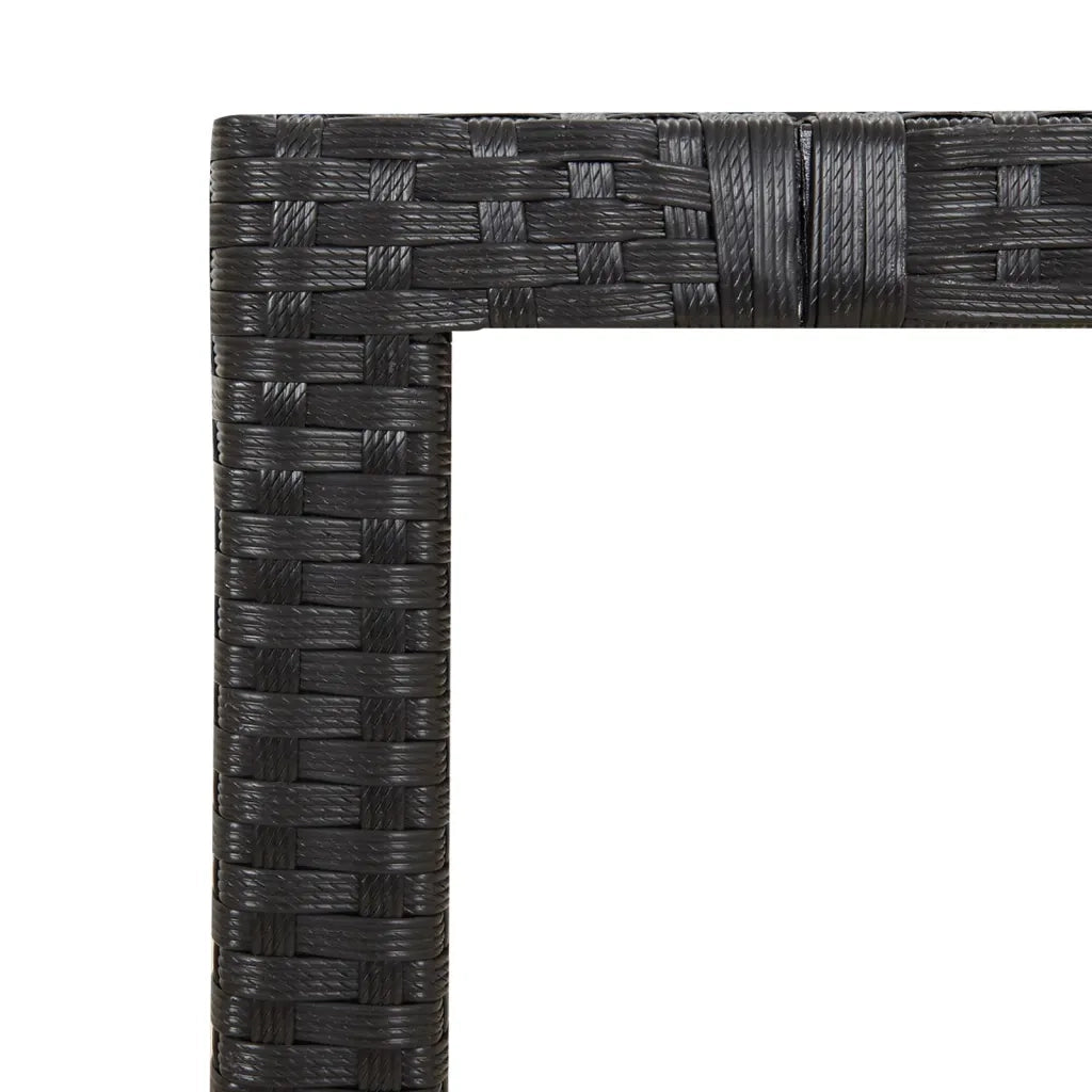 Set da Pranzo da Giardino 9 pz con Cuscini Nero in Polyrattan 3157604