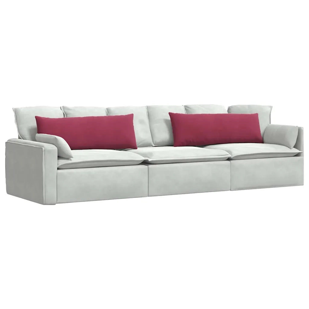Cuscini da Divano 2 pcs Rosso Vino 120 x 40 cm Tessuto in Cords 42013804