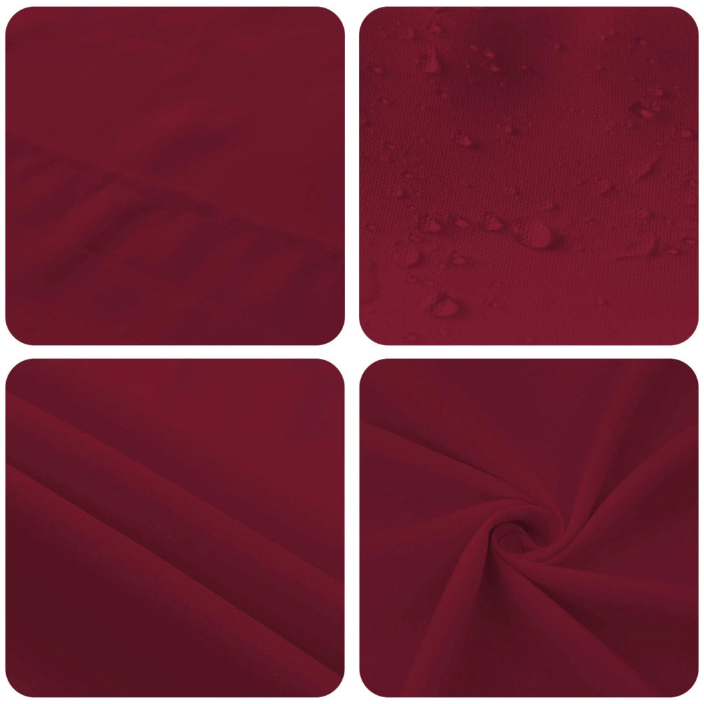 Tovaglia da Tavolo 5 pz Rosso Vino 140 x 160 cm Poliestere 42040218