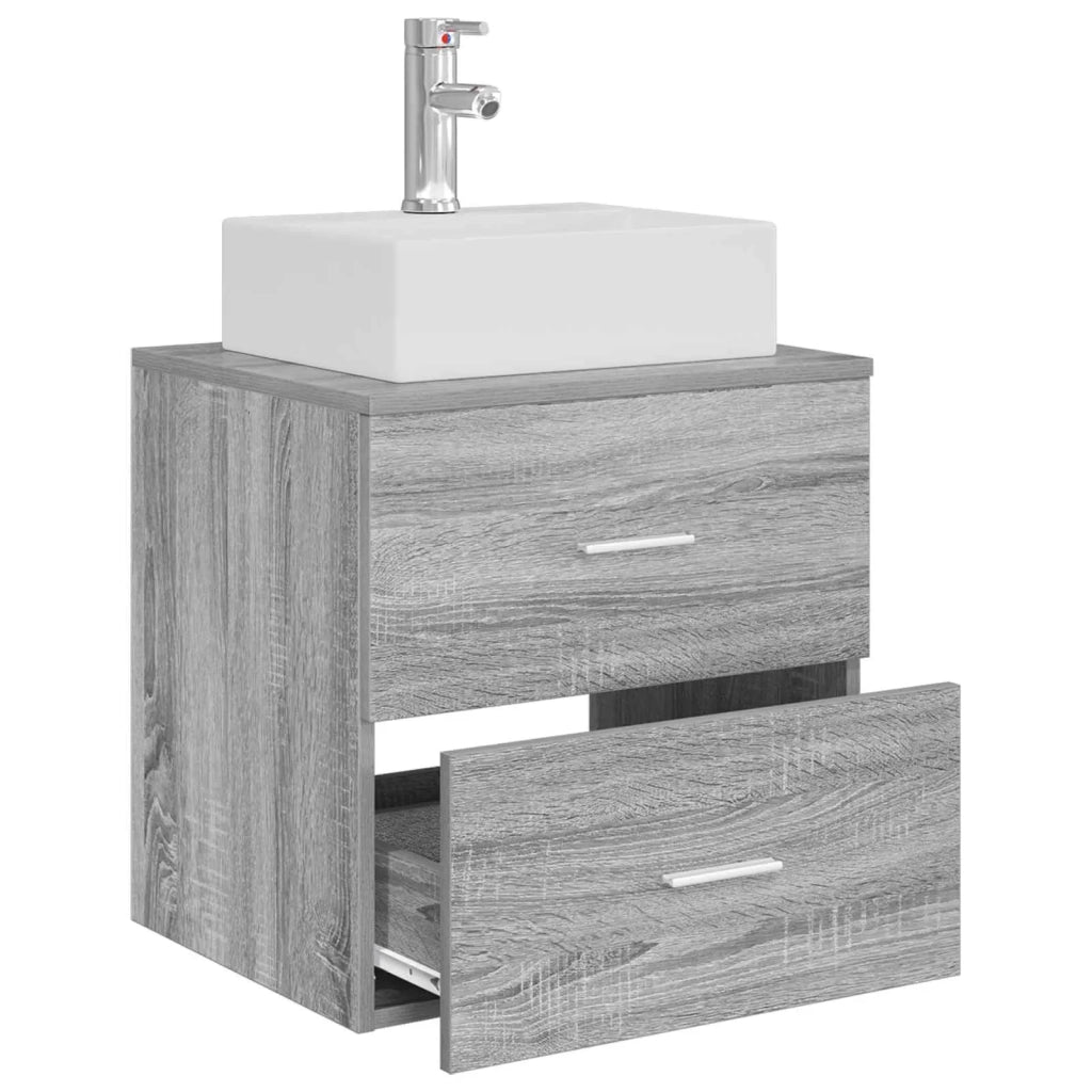 Mobile Lavabo da Parete Sonoma grigio 49,5 x 41 x 62,5 cm 890283