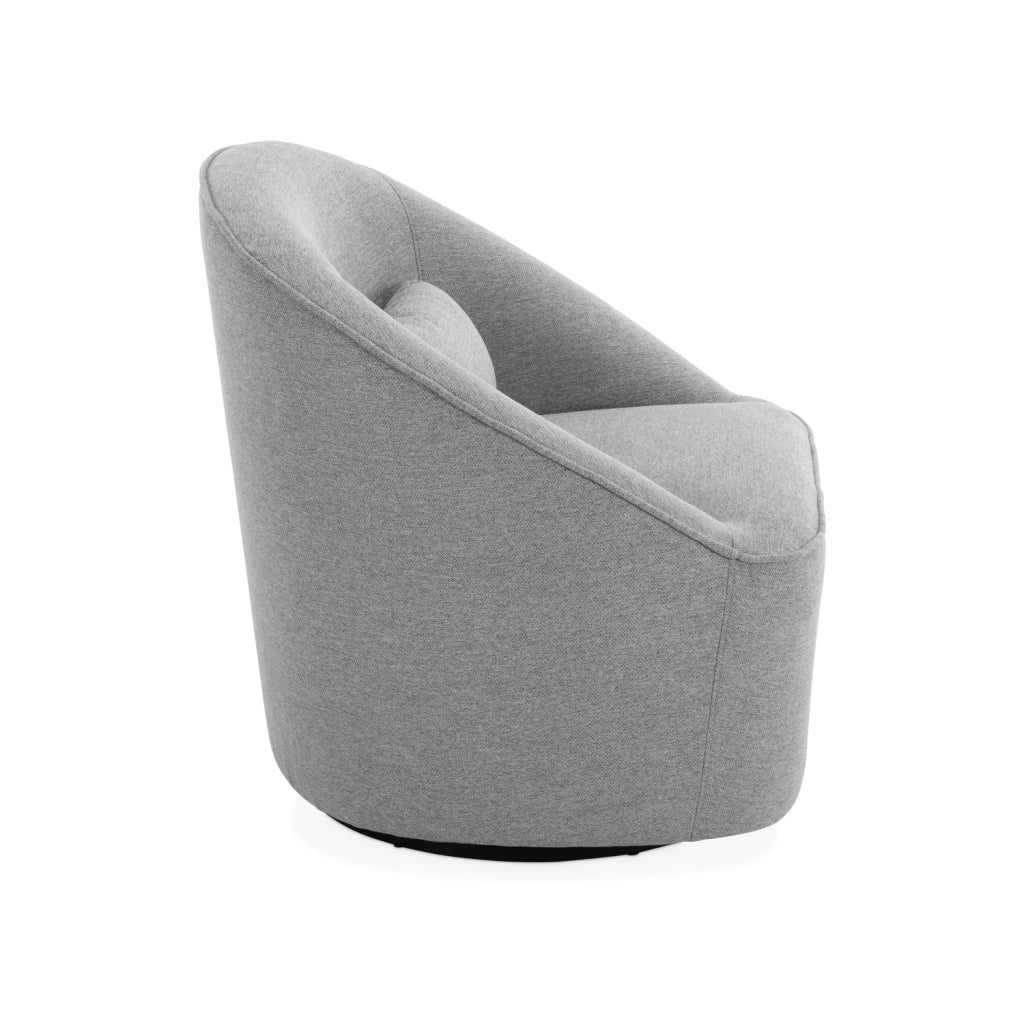Poltrona girevole 360° con cuscino, grigio chiaro
