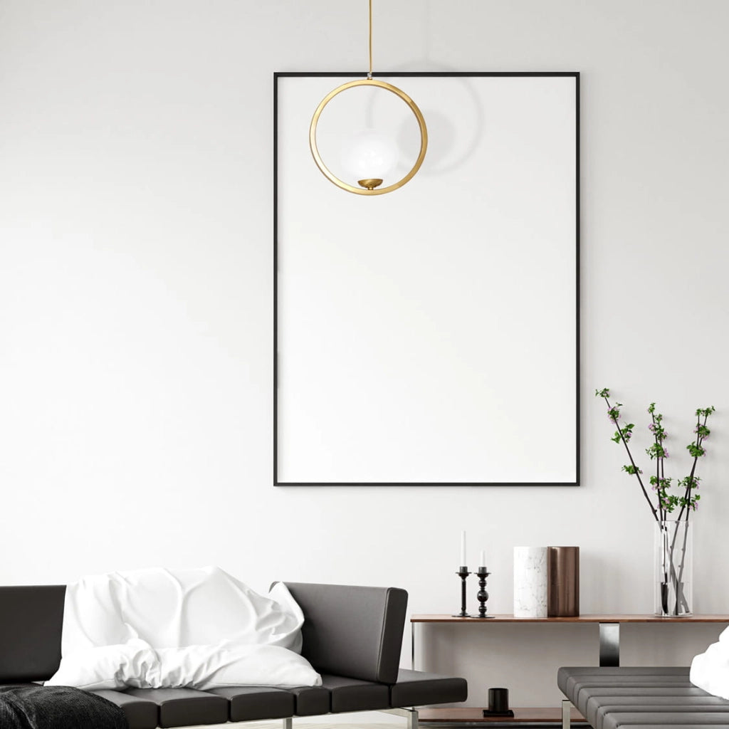 Lampada a sospensione Vienna oro/bianco E14 40W Milagro