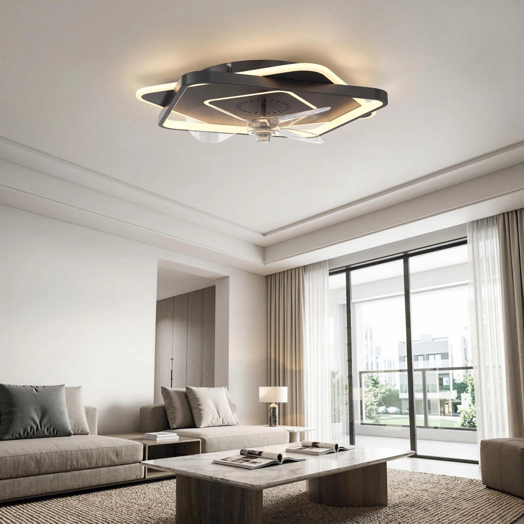Ventilatore da Soffitto con Luce e Telecomando ¨C Minimal ¨C LED 6 Velocit¨¤ 3 Temperature Colore