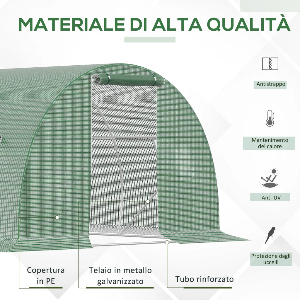 Serra Tunnel Giardino Esterno ¨C Minimal ¨C Verde 4.5x3x2m