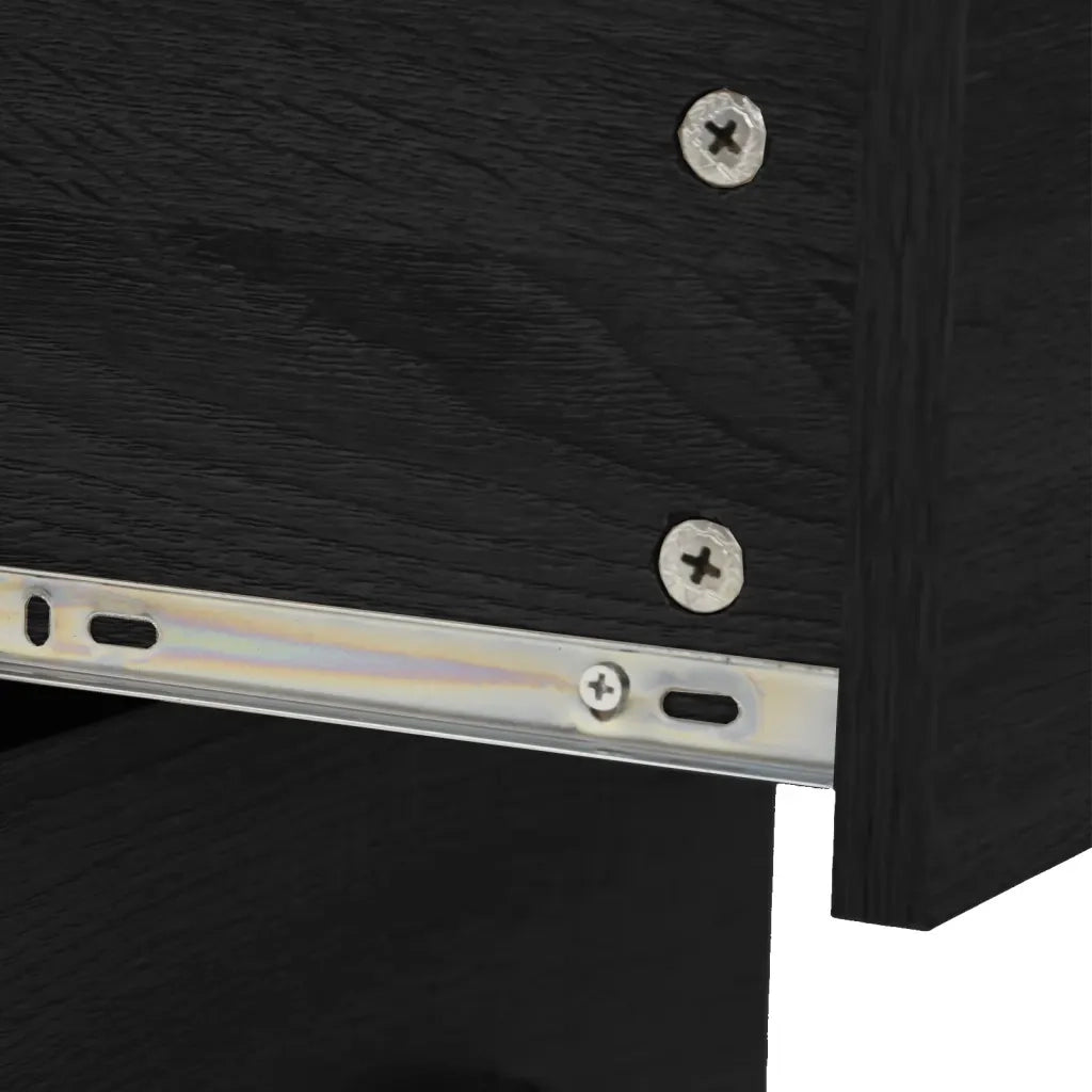 Set Mobili da Bagno | Armadio da bagno 7 pz Nero in Legno Multistrato