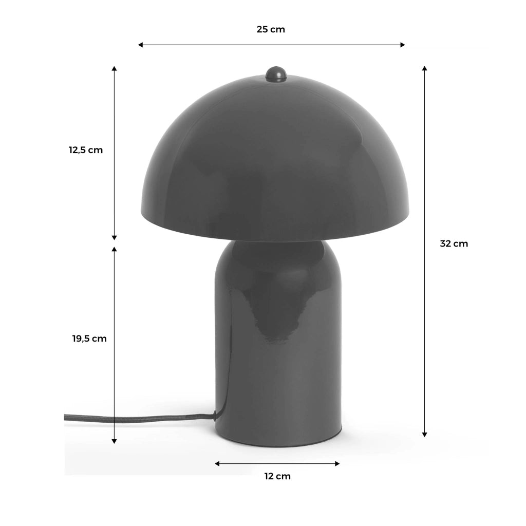 Lampada in metallo, 25cm, rosso